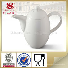 Pot de thé en céramique en céramique en porcelaine personnalisé, pichet de café blanc